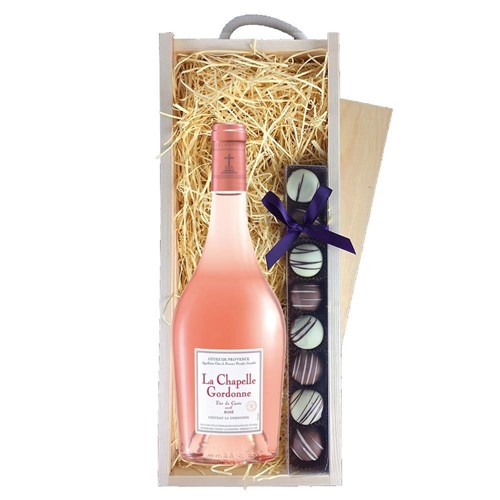 La Chapelle Gordonne Rose - AOC Cotes de Provence Rose & Truffles, Wooden Box